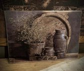 Placemat met een houten schaal