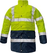 CRV Biroad Signalisatie Jas 03010019 - Fluo Geel/Marine - 3XL