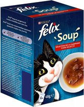 2x Felix - Kattensoep - Farm Selectie - 2 verpakkingen van 6x48g