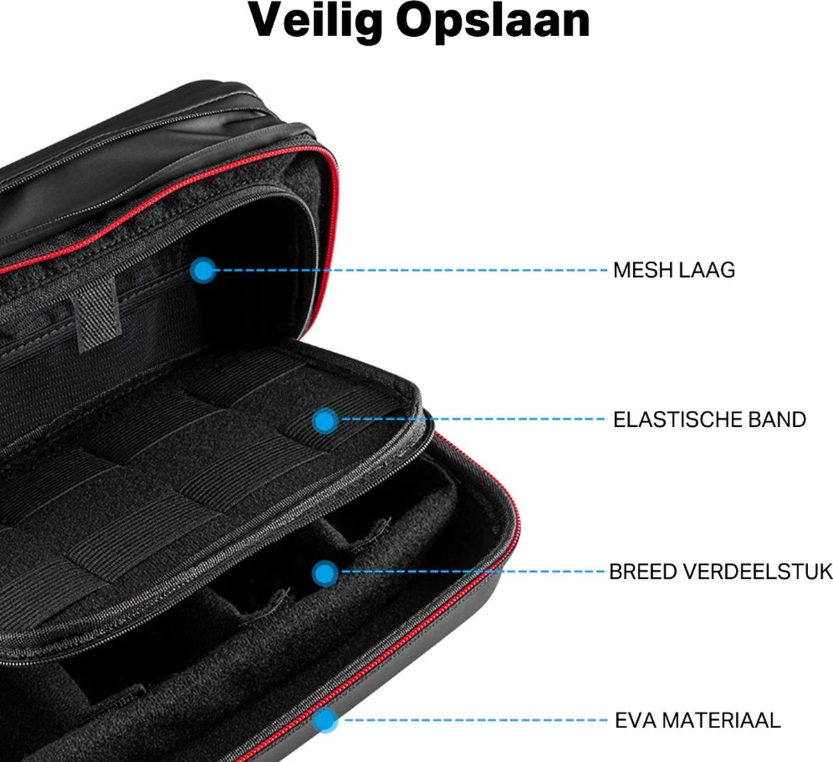 Sac de rangement Portable TELESIN mallette de transport étanche espace  réglable pour