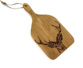 Scottish Made Serveerplank Paddle Stag Prince Small - Schots Eikenhout - Duurzaam geproduceerd in Schotland