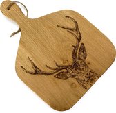 Scottish Made Serveerplank Paddle Stag Prince Medium - Schots Eikenhout - Duurzaam geproduceerd in Schotland