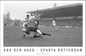 Walljar - ADO Den Haag - Sparta Rotterdam '67 - Zwart wit poster met lijst