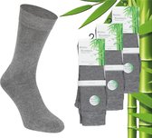 3 Paar Boru Bamboo Sokken - Bamboe - Badstof - Grijs - Maat 35-38