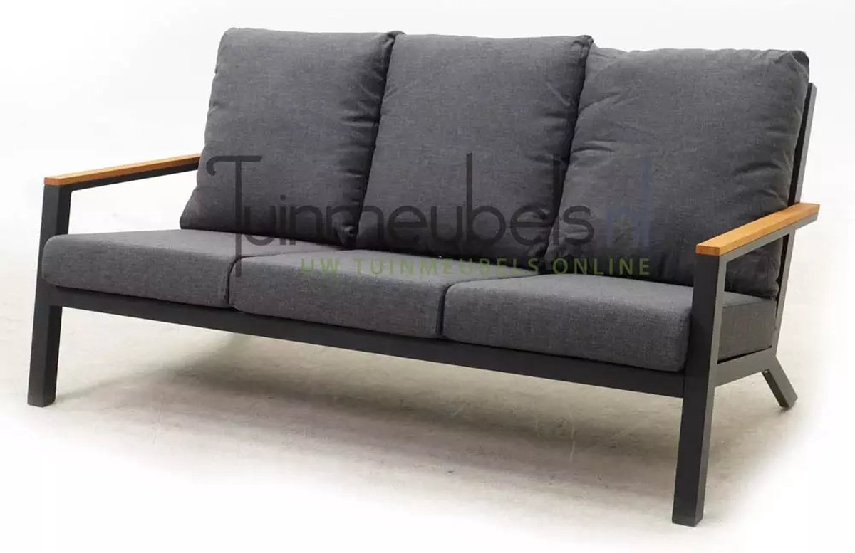 Lesli Living Salon lounge Donnan - aluminium - gris