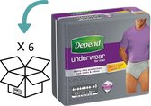 6 pakken Depend Pants Incontinentiebroekjes voor mannen Maximum maat S/M 6 x 10 stuks - 60 broekjes