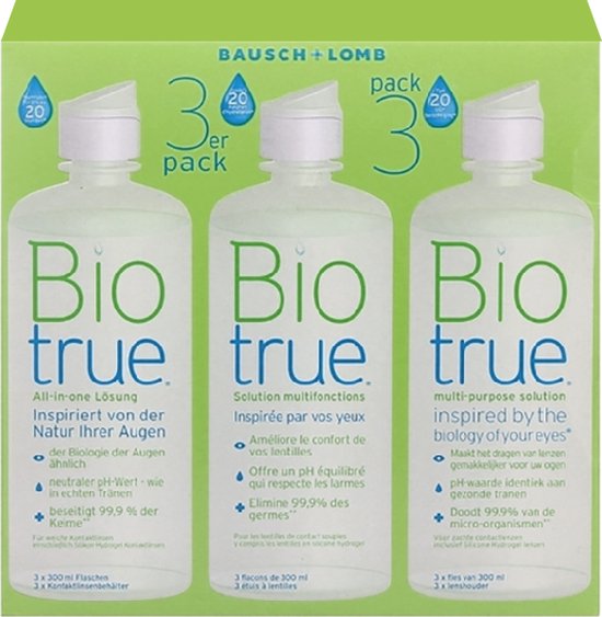 Biotrue alles-in-één lenzenvloeistof | 3x 300ml