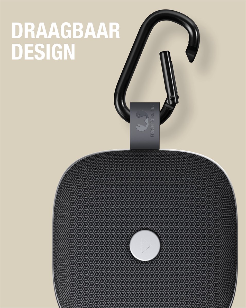 Fresh 'n Rebel Rockbox Bold XS – Altoparlante Bluetooth IPX5, 20h Autonomia, Vivavoce, Grigio Storm - 3