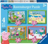 Ravensburger 4 Peppa Pig Puzzels 12+16+20+24 Stukjes