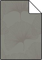 Proefstaal Origin Wallcoverings behang ginkgo bladeren warm grijs - 347731 - 26,5 x 21 cm