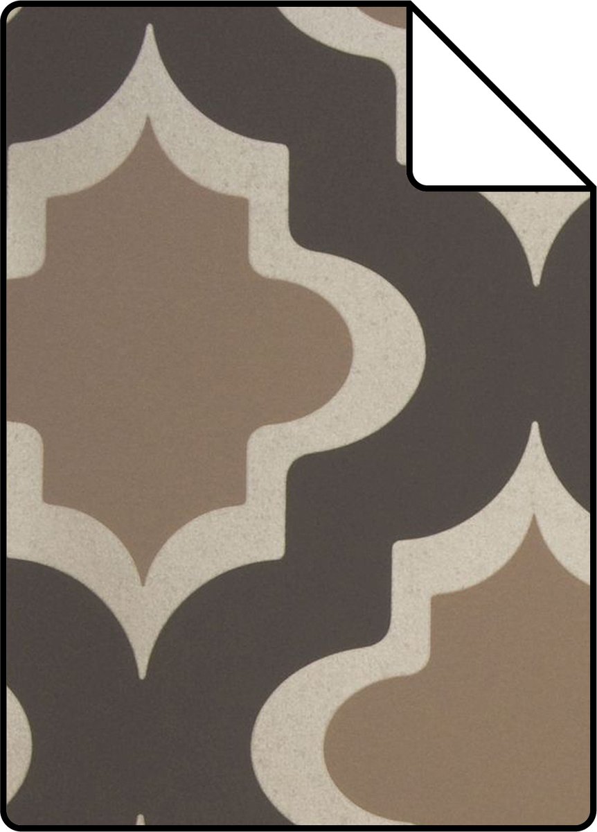 Proefstaal Origin Wallcoverings behang kasbah-motief lichtbruin - 26.5 x 21 cm - 307102-S