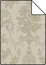 Proefstaal Origin Wallcoverings behang ornamenten taupe - 326136 - 26,5 x 21 cm