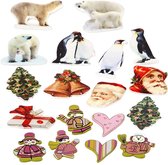 Figurines en bois, H: 40-50 mm, L: 15-45 mm, 600 pces