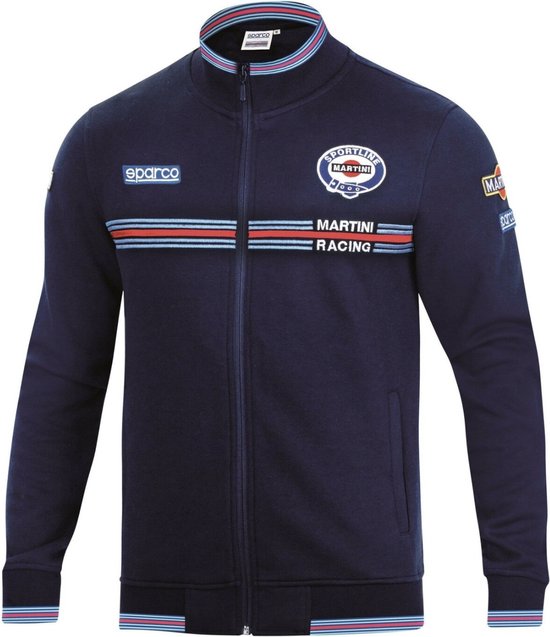 Men’s Sweatshirt without Hood Sparco Martini Racing Size XL Navy Blue