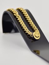 Schakelketting smiley - goud