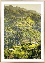 Poster Met Metaal Gouden Lijst - Rural Village Poster