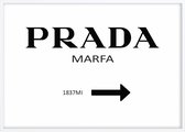 Poster Met Witte Lijst - Prada Marfa Poster