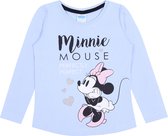 Blauw T-shirt met lange mouwen - DISNEY Minnie Mouse / 128 cm