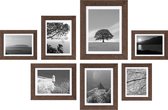 Fotolijst - Henzo - Driftwood - Fotowand - 7 lijsten - Donkerbruin