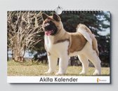 Akita kalender XL 42 x 29.7 cm | Verjaardagskalender Akita | Amerikaanse Akita | Japanse Akita | Verjaardagskalender Volwassenen