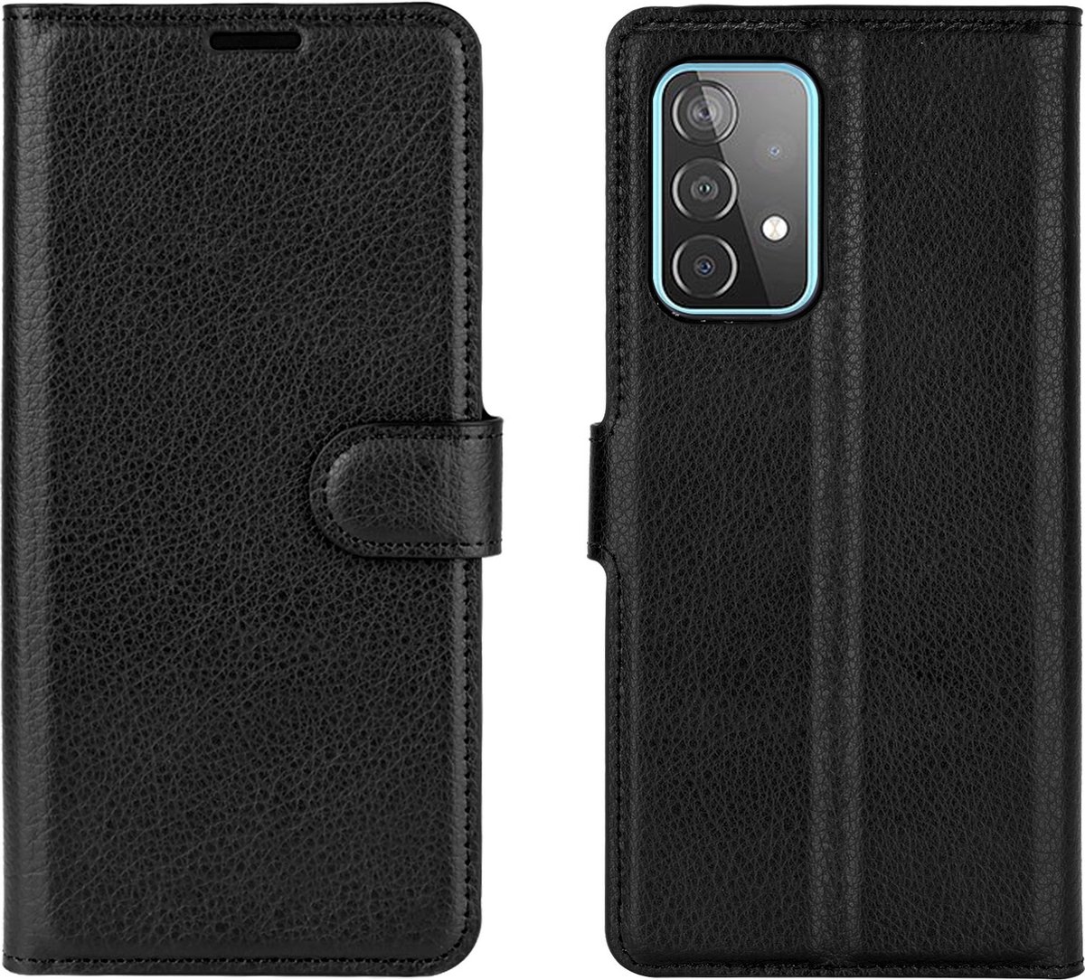 Mobigear Telefoonhoesje geschikt voor Samsung Galaxy A52s 5G Hoesje | Mobigear Classic Bookcase Portemonnee | Pasjeshouder voor 3 Pasjes | Telefoonhoesje voor Pinpas / OV Kaart / Rijbewijs - Zwart