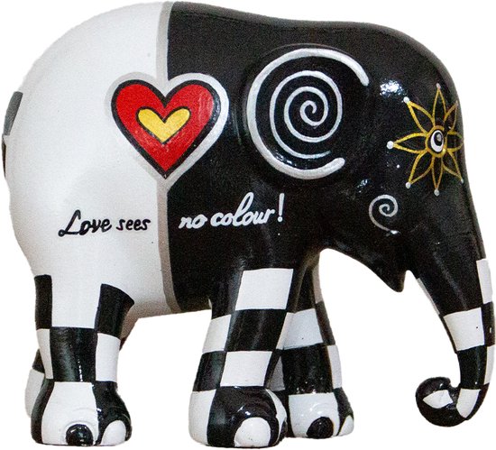Elephant Parade - Love Sees No Colour - Handgemaakt Olifanten Beeldje - 10cm
