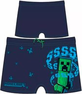 Minecraft zwembroek - donkerblauw - Maat 116 / 6 jaar