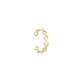 Michelle Bijoux - Ring Schakel - Goudkleurig - Verstelbare ring - One Size - Staal