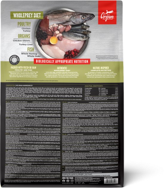 Orijen Whole Prey Senior Dog - Kip & Dinde - Nourriture pour chiens - 11,4 kg