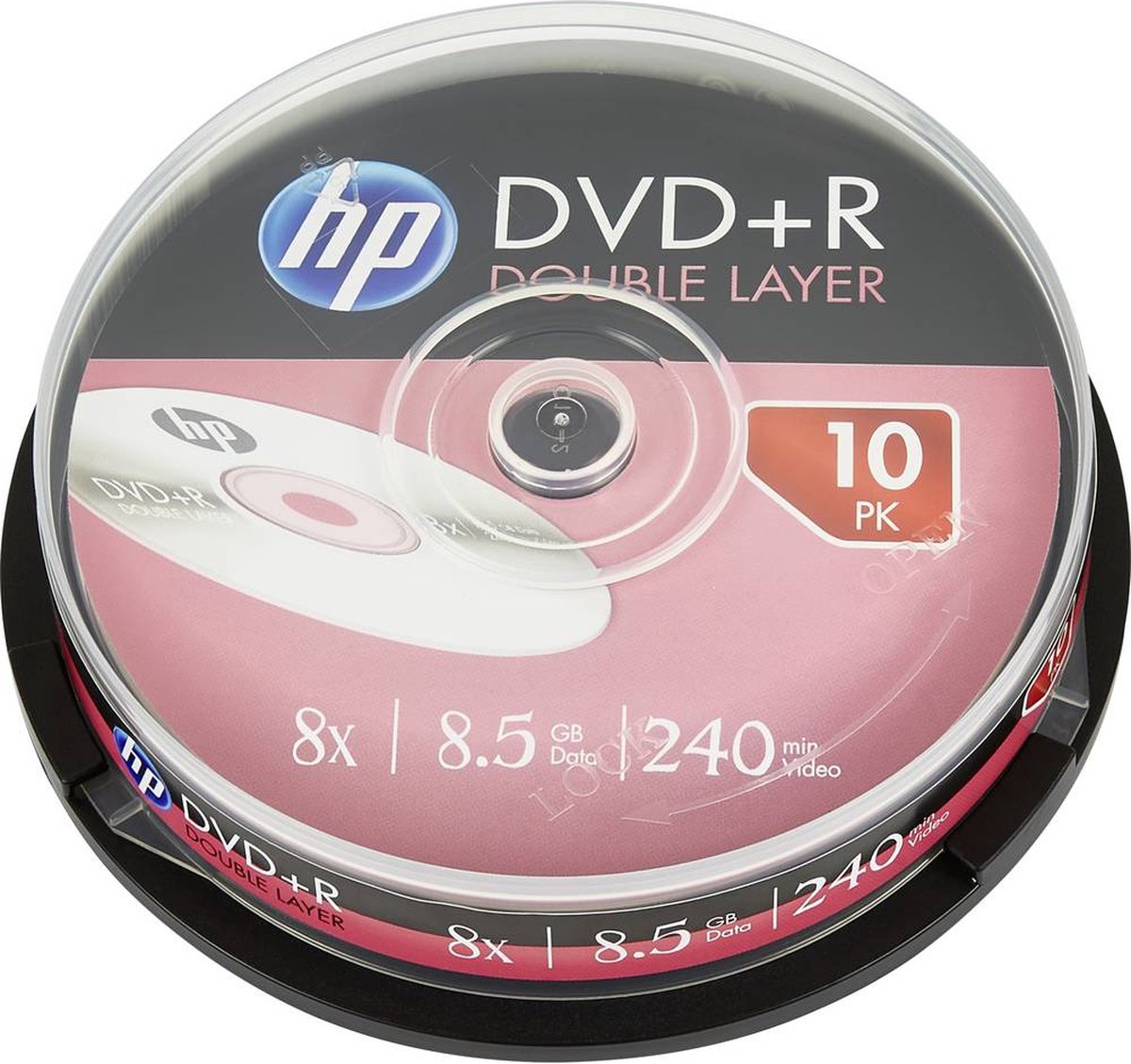 HP DRE00060 DVD+R DL disc 8.5 GB 10 stuk(s) Spindel - HP
