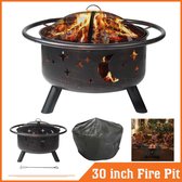 Vuurkorven-30 inch ijzeren grote vuurkorven-BBQ-met stofkap