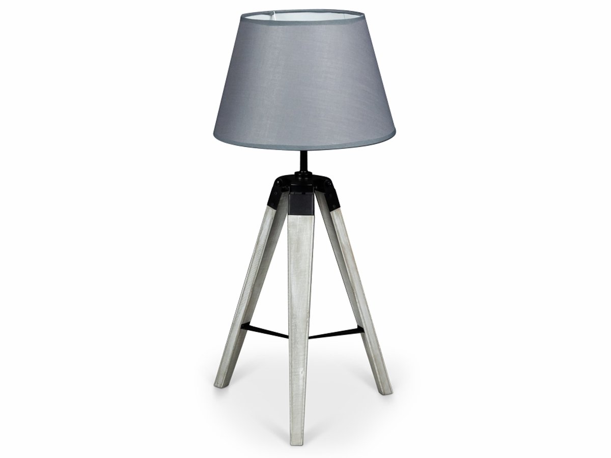 Lanterfant® Lamp Leentje - Lichtgrijs - Driepoot - Middelgroot