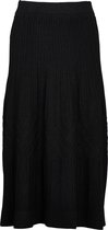 Dames rok gebreid met structuur zwart | Maat M/L
