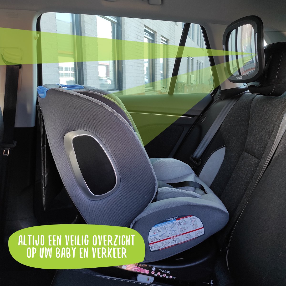 FreeOn Achterbank spiegel voor Baby & Kind - autospiegel met LED  verlichting