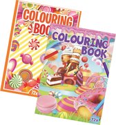 Super Kleurboeken - Pakket - 2 Kleurboeken - Snoep - Cake - 125+ Kleurplaten
