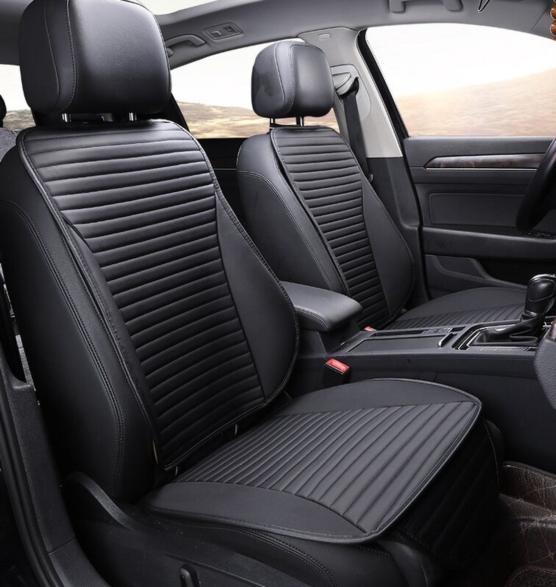 Auto Universele Stoelkussens Comfort PU Leder Zwart