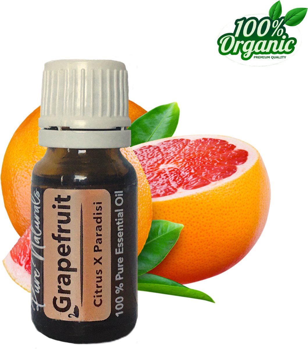 Goedkoopste Pompelmoes etherische Olie 10 ml | Grapefruit Oil | 100 PUUR | Bio | Essentiële olie Aromatherapie | Olie diffuser | Geschikt voor inname | Pure Naturals