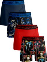 Muchachomalo-4-pack onderbroeken voor mannen-Elastisch Katoen-Boxershorts