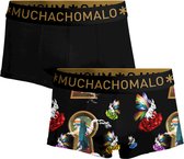 Muchachomalo-2-pack onderbroeken voor mannen-Elastisch Katoen-Boxershorts - Maat S