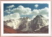 Poster Met Metaal Rose Lijst - Pamir Berg Poster