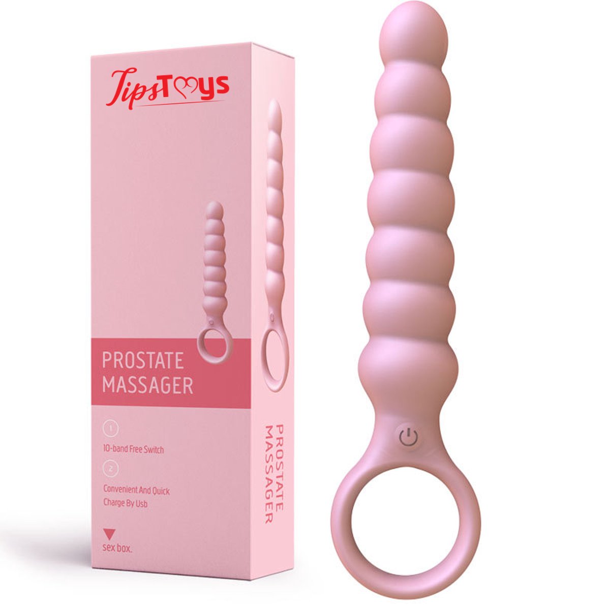Goedkoopste TipsToys Anaal Vibrator Man - Buttplug Prostaat Stimulator Roze