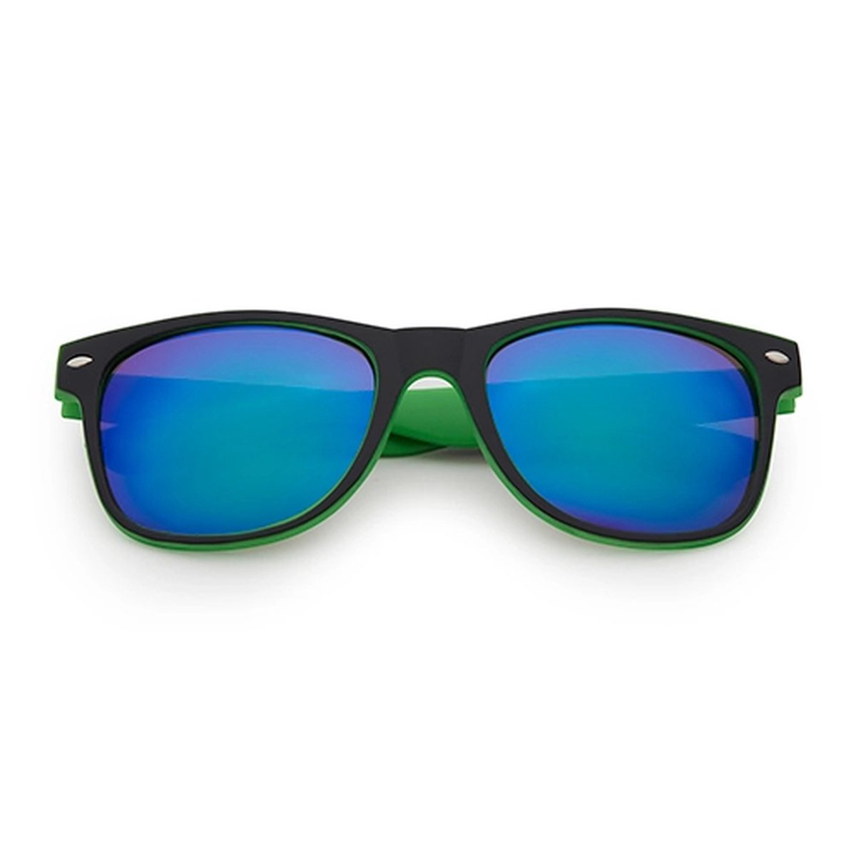 Freaky Glasses® – Classic Style - Festival Bril – Rave Zonnebril – Dames – Heren - Groen - Blauw