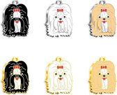 Dali's Pet Shih-Tzu Aanpasbare ID-tags voor huisdieren Gegraveerd Hondenpenning