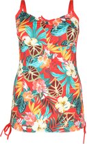 Paprika Dames Tankini met tropische print - Zwempak - Maat 46