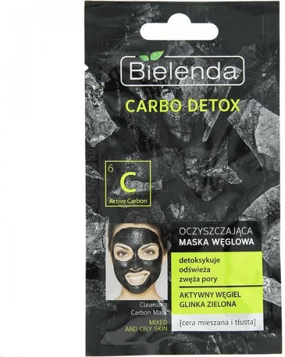 Bielenda - Carbo Detox Cleansing Charcoal Mask For Combination And Oily Skin 8G