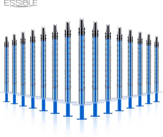60 stuks 1 ml Colostrum spuit, plastic spuiten met doppen, geen naald, voor het bijvullen en meten van vloeistoffen, wetenschappelijke laboratoria, planten water geven, huisdieren voeren
