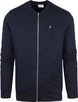 KnowledgeCotton Apparel - Elm Bomber Donkerblauw - M - Regular-fit