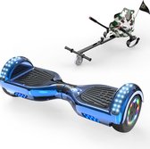 Microgo Hoverboard 6.5 Inch | Krachtige Motor | Sier LEDs | Bluetooth Speaker | Blauw + Kart Camouflage