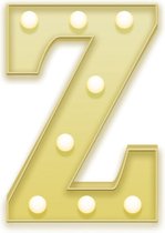 letterlamp Z led 19 x 23 cm staal geel
