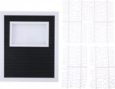 letterbord met fotolijst 28 x 23 x 3 cm zwart/wit